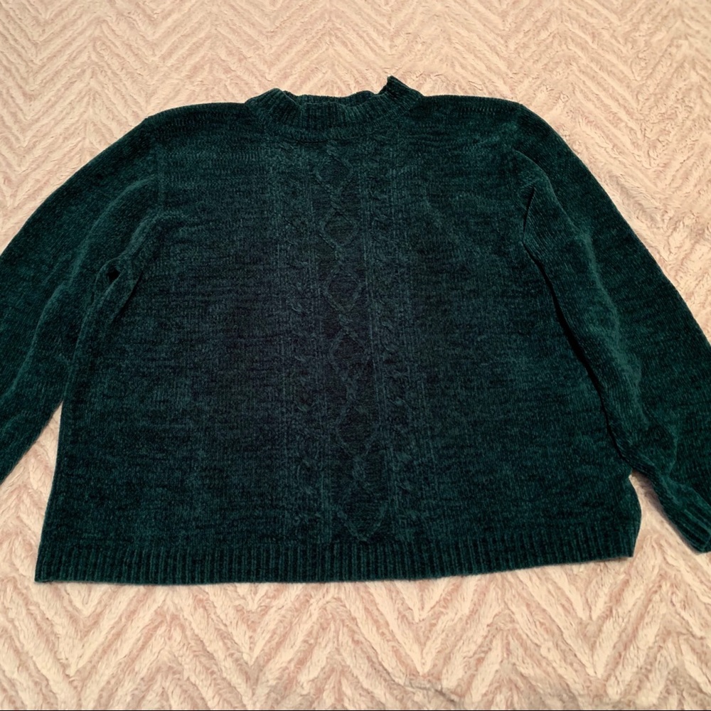 Vintage geen mock neck sweater